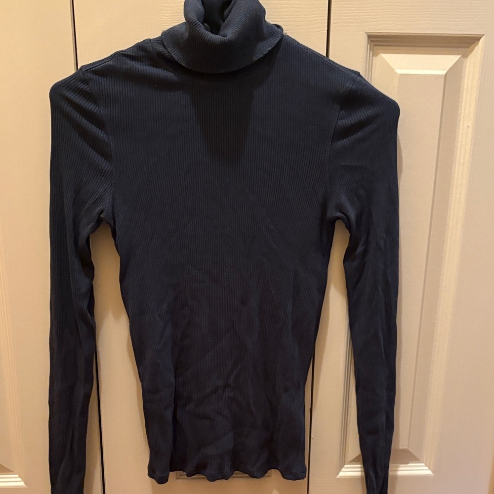 Prana Dark Blue Ribbed Turtleneck